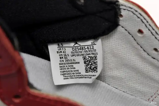 Bmlin Found DZ5485-612 High 1 and Jordan Lost OG Chicago Retro 0613